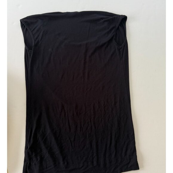 Vince Womens Black Sleeveless Tank Top Medium Rayon Blend Scoop Neck - Picture 4 of 5